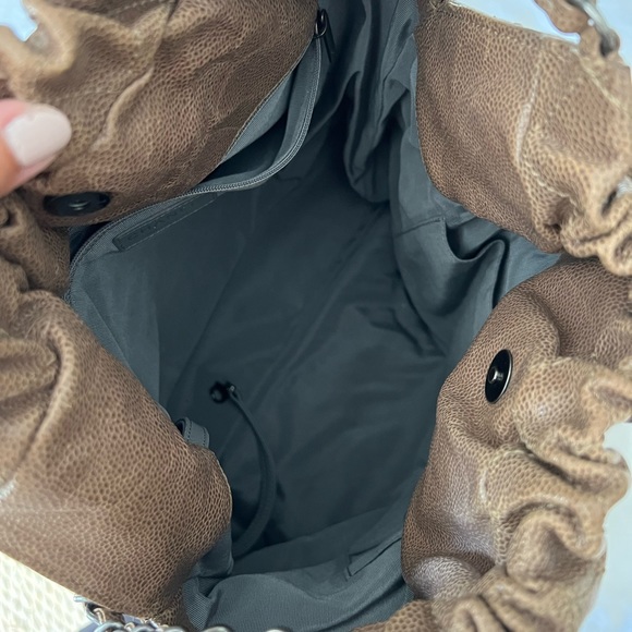 Authentic Chanel CC Elastic Shoulder Bag Quilted Glazed Caviar Largw - Picture 3 of 11